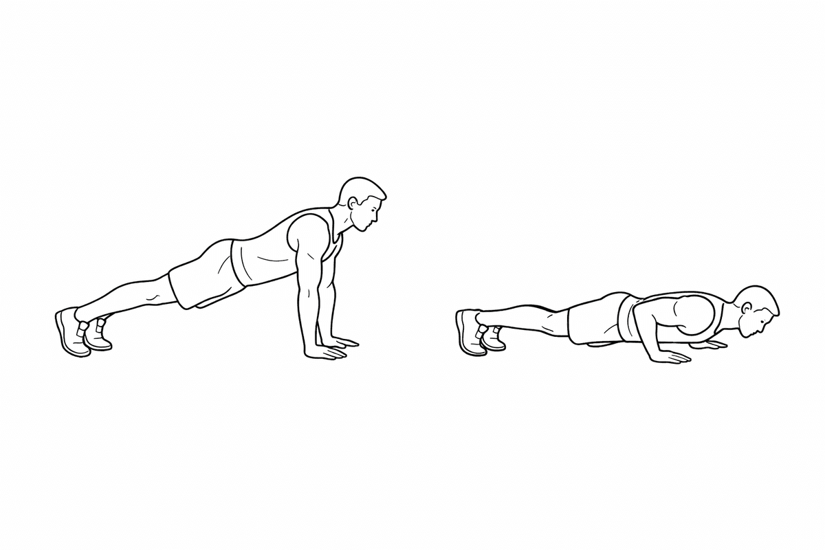 Push-Up — start and end position